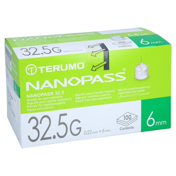 Nanopass 32,5 Pen Kanüle 32,5 G 0,22x6 m 100 St