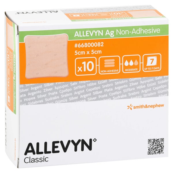 Allevyn Ag non Adhesive 5x5 cm Wundverba 10 St