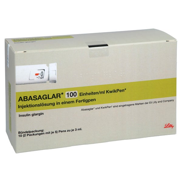 ABASAGLAR 100 E/ml Injektionslösung KwikPen 10X3 ml