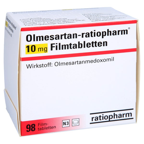 OLMESARTAN-ratiopharm 10 mg Filmtabletten 98 St