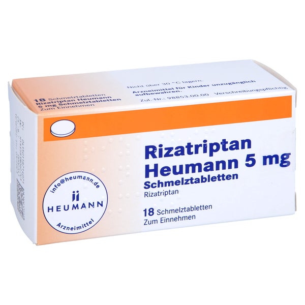 RIZATRIPTAN Heumann 5 mg Schmelztabletten 18 St