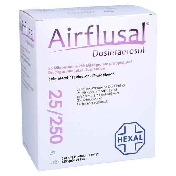 AIRFLUSAL Dosieraer.25 µg/250 µg/Sprühst.3x120 Hub 360 Sp