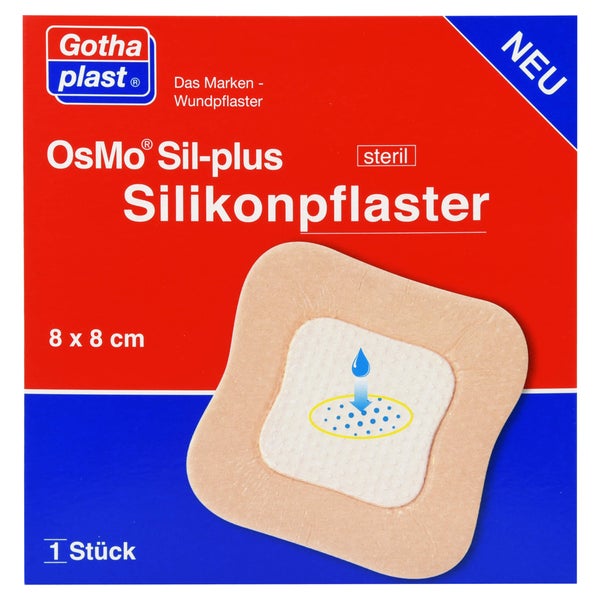 OSMO Sil-plus Silikonpflaster 8x8 cm ste 1 St