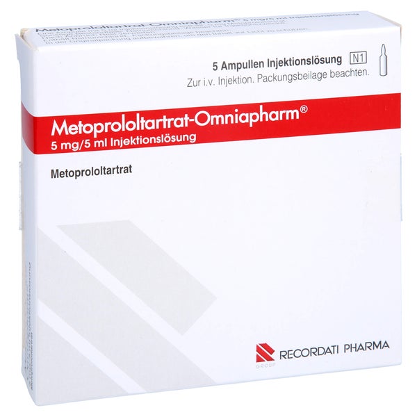 METOPROLOLTARTRAT-Omniapharm 5 mg/5 ml Inj.-Lsg. 5X5 ml
