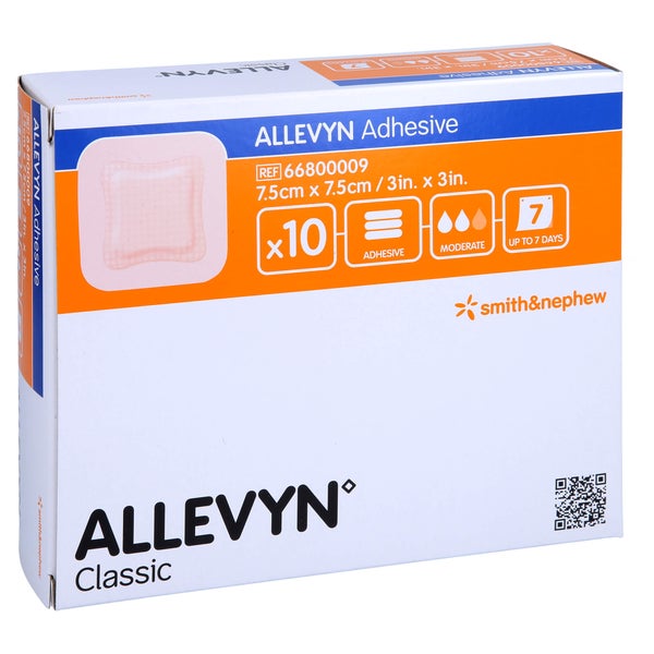 Allevyn Adhesive 7,5x7,5 cm haftende Wun 10 St