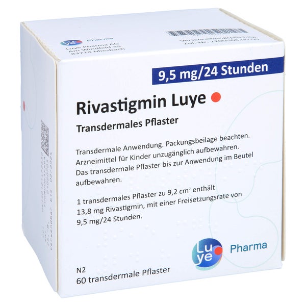 RIVASTIGMIN Luye 9,5 mg/24 Std. transderm.Pflaster 60 St