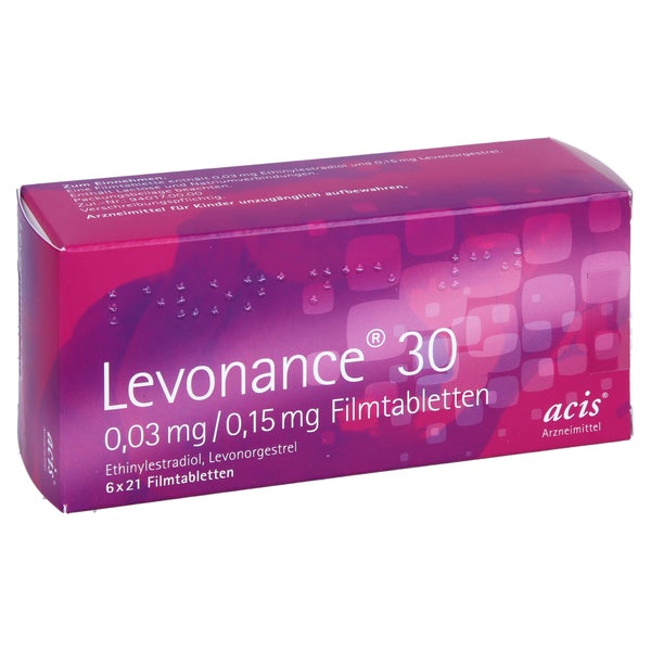 LEVONANCE 30 0,03 mg/0,15 mg Filmtabletten 6X21 St