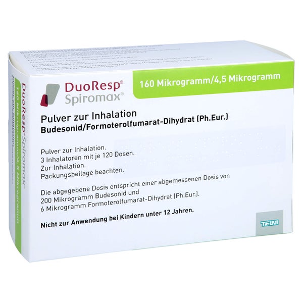 DUORESP Spiromax 160µg/4,5µg/Dosis 3x120ED Inh.-P. 3 St