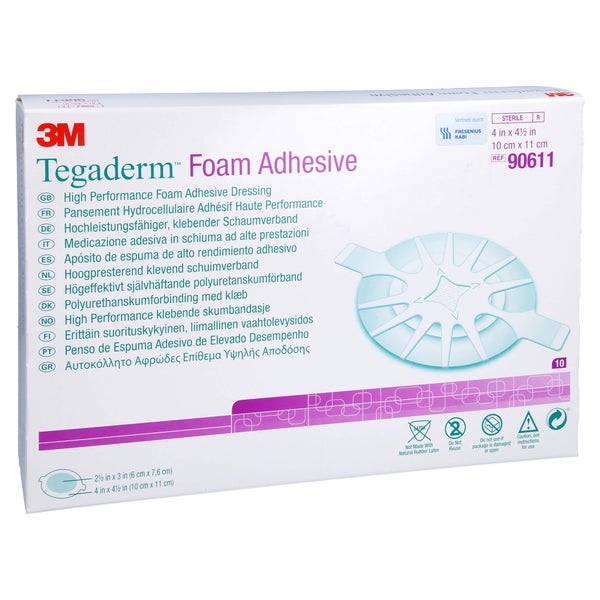 Tegaderm Foam Adhesive FK 10x11 cm oval 10 St