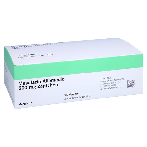 Mesalazin Allomedic 500 mg Zäpfchen 120 St