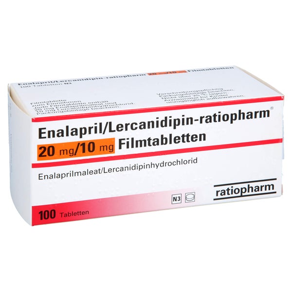 ENALAPRIL/Lercanidipin-ratiopharm 20 mg/10 mg FTA 100 St