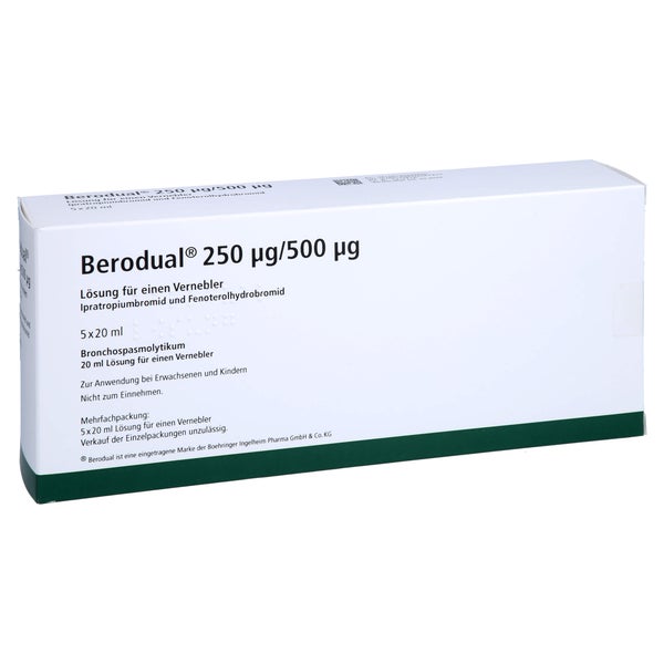 Berodual Lösung für einen Vernebler 5X20 ml