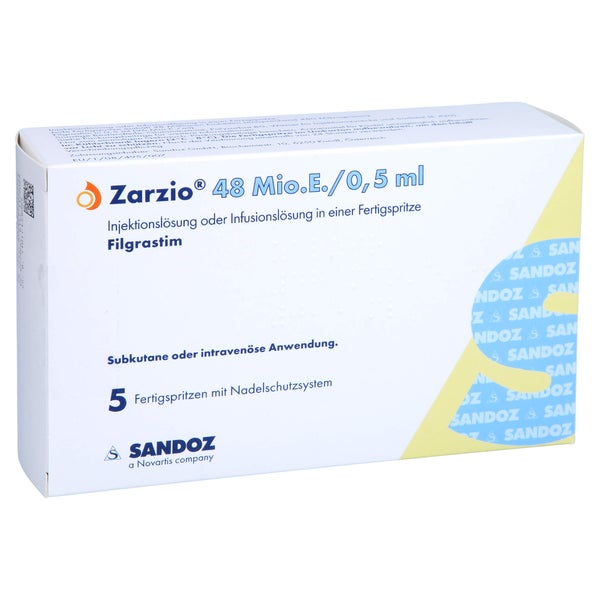 ZARZIO 48 Mio.E./0,5 ml Inj./Inf.-Lsg.i.e.Fert.-S. 5 St
