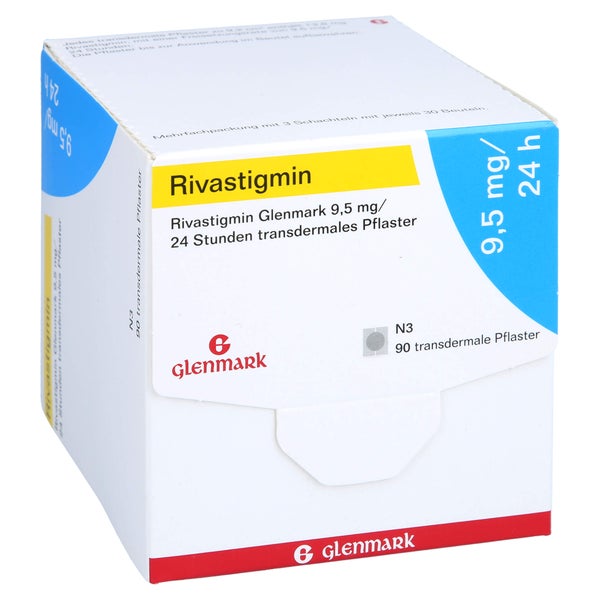 RIVASTIGMIN Glenmark 9,5 mg/24 Std. transd.Pflast. 90 St