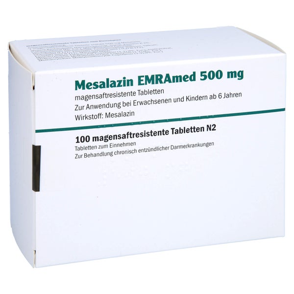 MESALAZIN EMRAmed 500 mg magensaftres.Tabletten 100 St