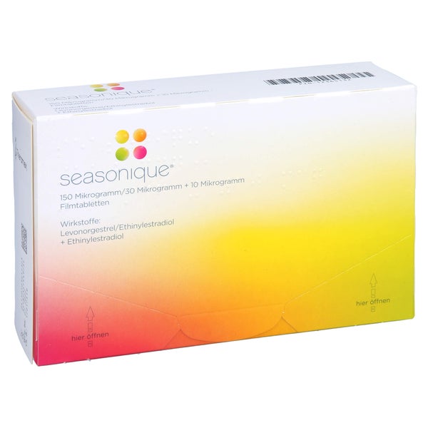 SEASONIQUE 150 µg /30 µg+10 µg Filmtabletten 91 St