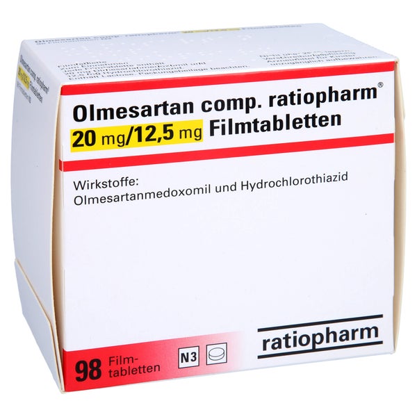 OLMESARTAN comp.ratiopharm 20/12,5 mg Filmtabl. 98 St
