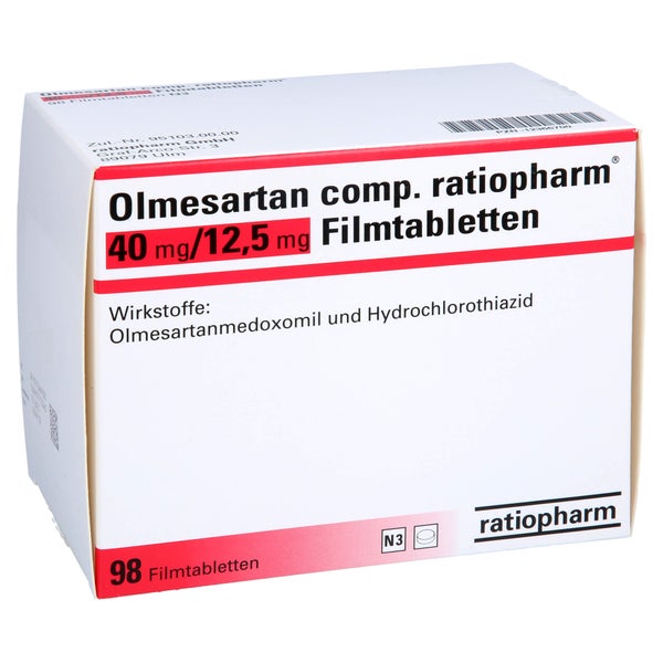 OLMESARTAN comp.ratiopharm 40/12,5 mg Filmtabl. 98 St