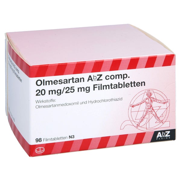 OLMESARTAN AbZ comp.20 mg/25 mg Filmtabletten 98 St