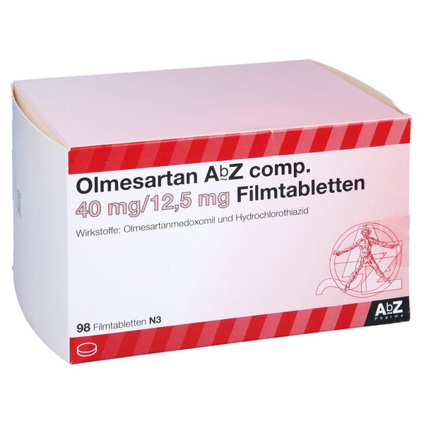 OLMESARTAN AbZ comp.40 mg/12,5 mg Filmtabletten 98 St