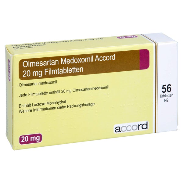 OLMESARTAN MEDOXOMIL Accord 20 mg Filmtabletten 56 St