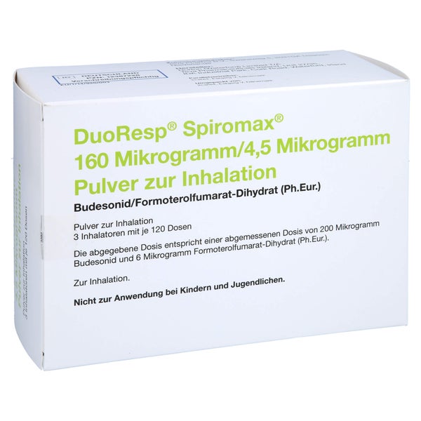 DUORESP Spiromax 160µg/4,5µg/Dosis 3x120ED Inh.-P. 3 St
