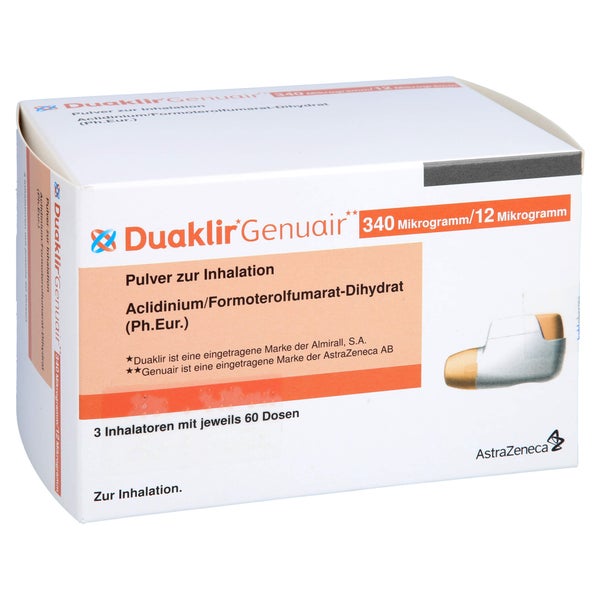 DUAKLIR Genuair 340 µg/12 µg Plv.z.Inhalation 60ED 3 St