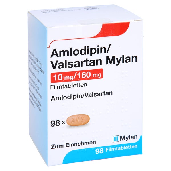 AMLODIPIN/Valsartan Mylan 10 mg/160 mg 98 St