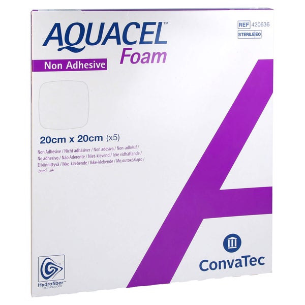 Aquacel Foam Nicht adhäsiv 20x20 cm Verb 5 St