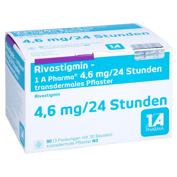 RIVASTIGMIN-1A Pharma 4,6 mg/24 Std. transd.Pfl. 90 St