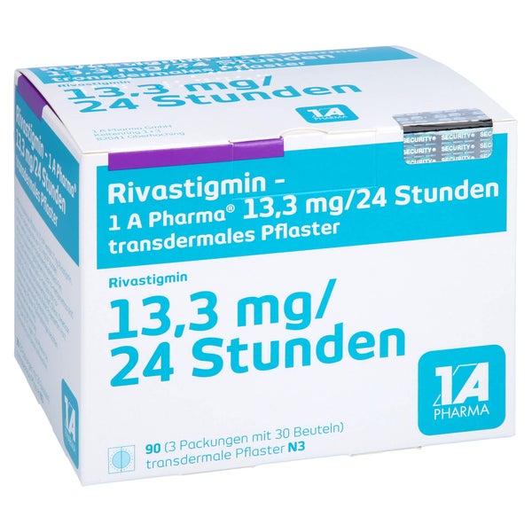 RIVASTIGMIN-1A Pharma 13,3 mg/24 Std. transd.Pfl. 90 St
