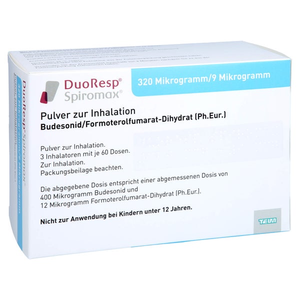 DUORESP Spiromax 320µg/9 µg/Dosis 3x60ED Inh.-Plv. 3 St
