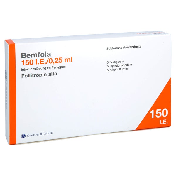 BEMFOLA 150 I.E./0,25 ml Inj.-Lsg.i.e.Fertigpen 5 St