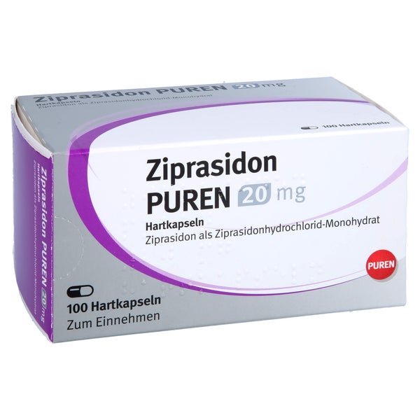 Ziprasidon Puren 20 mg Hartkapseln 100 St
