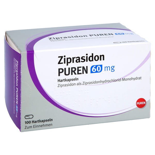 Ziprasidon Puren 60 mg Hartkapseln 100 St