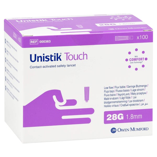 Unistik Touch 28 G Sicherheitslanzetten 100 St