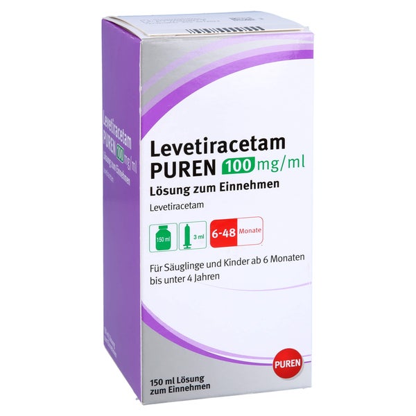 LEVETIRACETAM PUREN 100 mg/ml L.z.Einn.3ml Dos.Sp. 150 ml