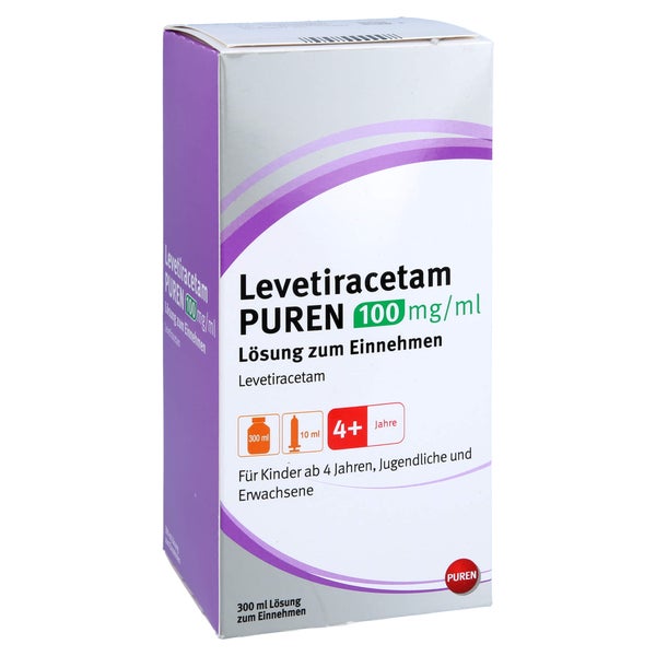 LEVETIRACETAM PUREN 100 mg/ml L.z.Einn.10ml Dos.Sp 300 ml