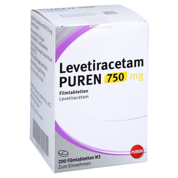 LEVETIRACETAM PUREN 750 mg Filmtabletten 200 St