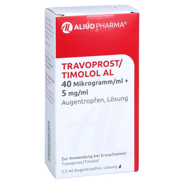 TRAVOPROST/Timolol AL 40 µg/ml + 5 mg/ml Augentr. 2,5 ml