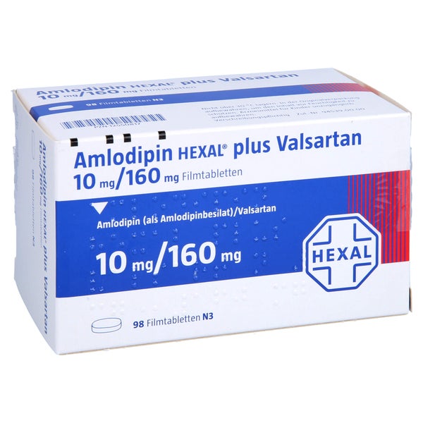 AMLODIPIN HEXAL plus Valsartan 10mg/160mg Filmtab. 98 St