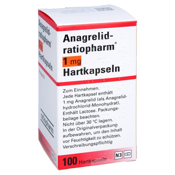 Anagrelid-ratiopharm 1 mg Hartkapseln 100 St