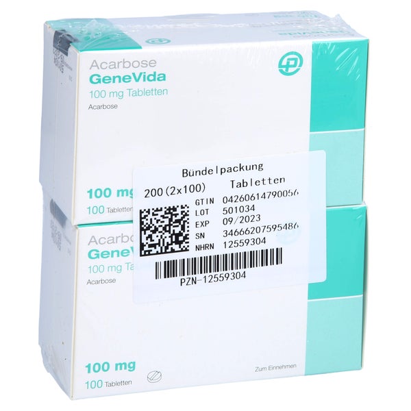 Acarbose Genevida 100 mg Tabletten 200 St