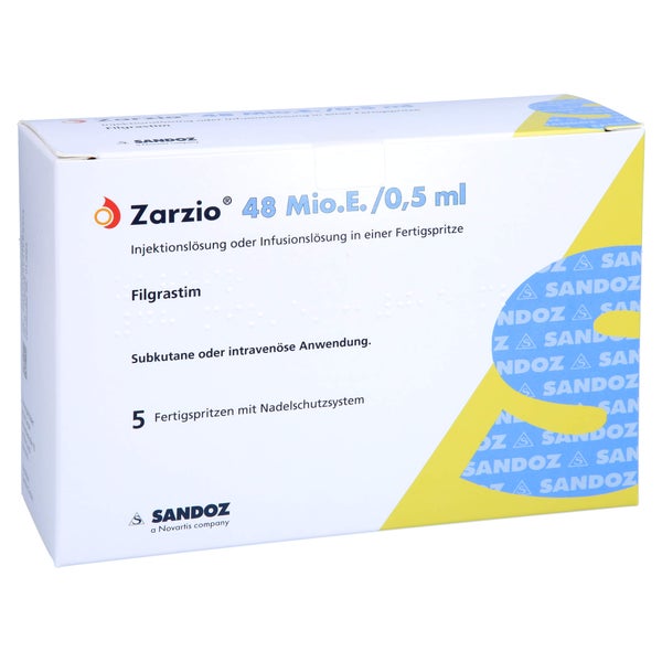 ZARZIO 48 Mio.E./0,5 ml Inj./Inf.-Lsg.i.e.Fert.-S. 5 St