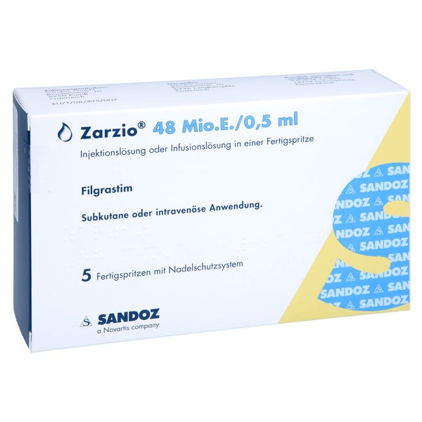 ZARZIO 48 Mio.E./0,5 ml Inj./Inf.-Lsg.i.e.Fert.-S. 5 St