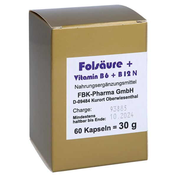 Folsäure+vitamin B6+b12 Komplex N Kapsel 60 St