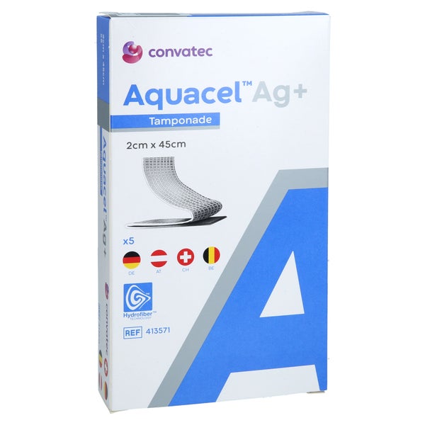 Aquacel Ag+ 2x45 cm Tamponaden 5 St
