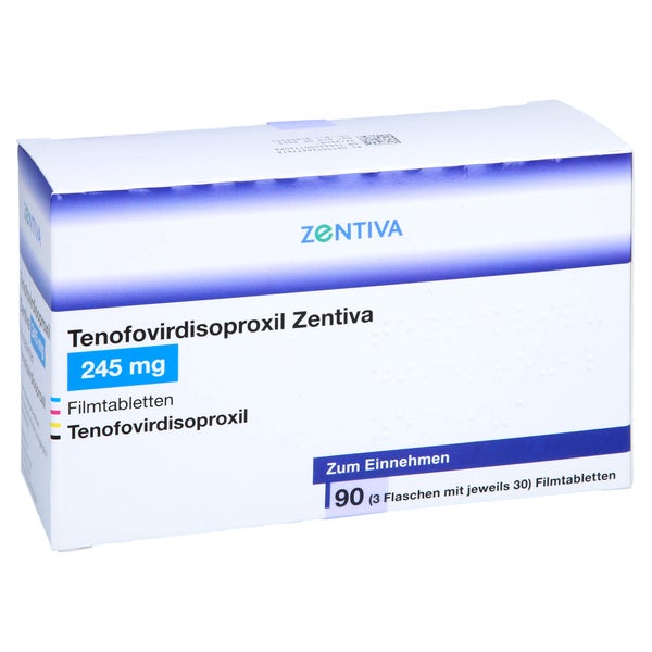 TENOFOVIRDISOPROXIL Zentiva 245 mg Filmtabletten 3X30 St