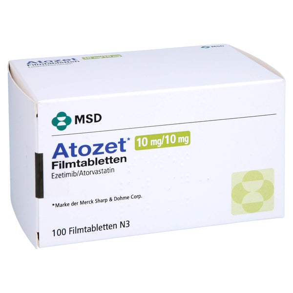Atozet 10 Mg/10 mg Filmtabletten 100 St
