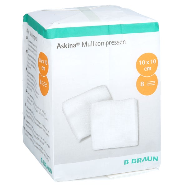 Askina Mullkompressen 10x10 cm unsteril 100 St